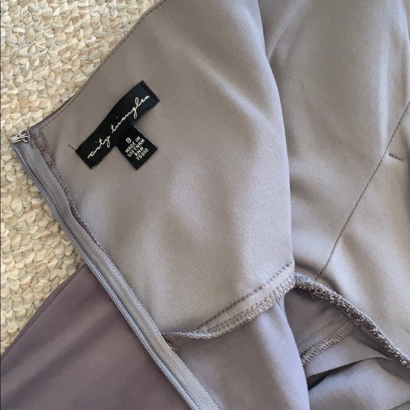 Silver Formal One Shoulder Dress (with Pockets) - Picture 6 of 8